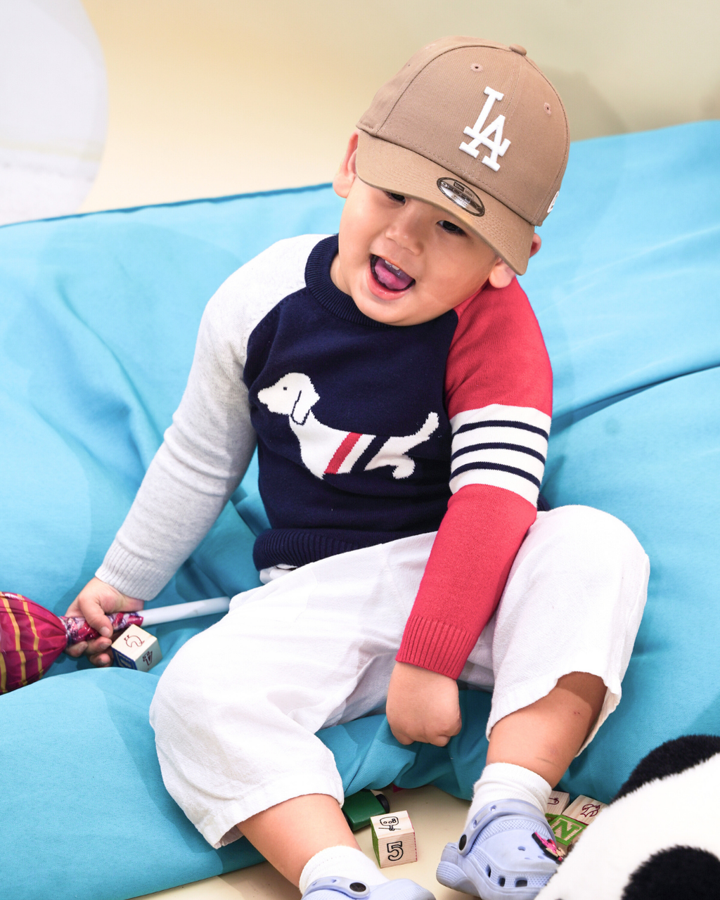 New Era LA Dodgers Kids Khaki